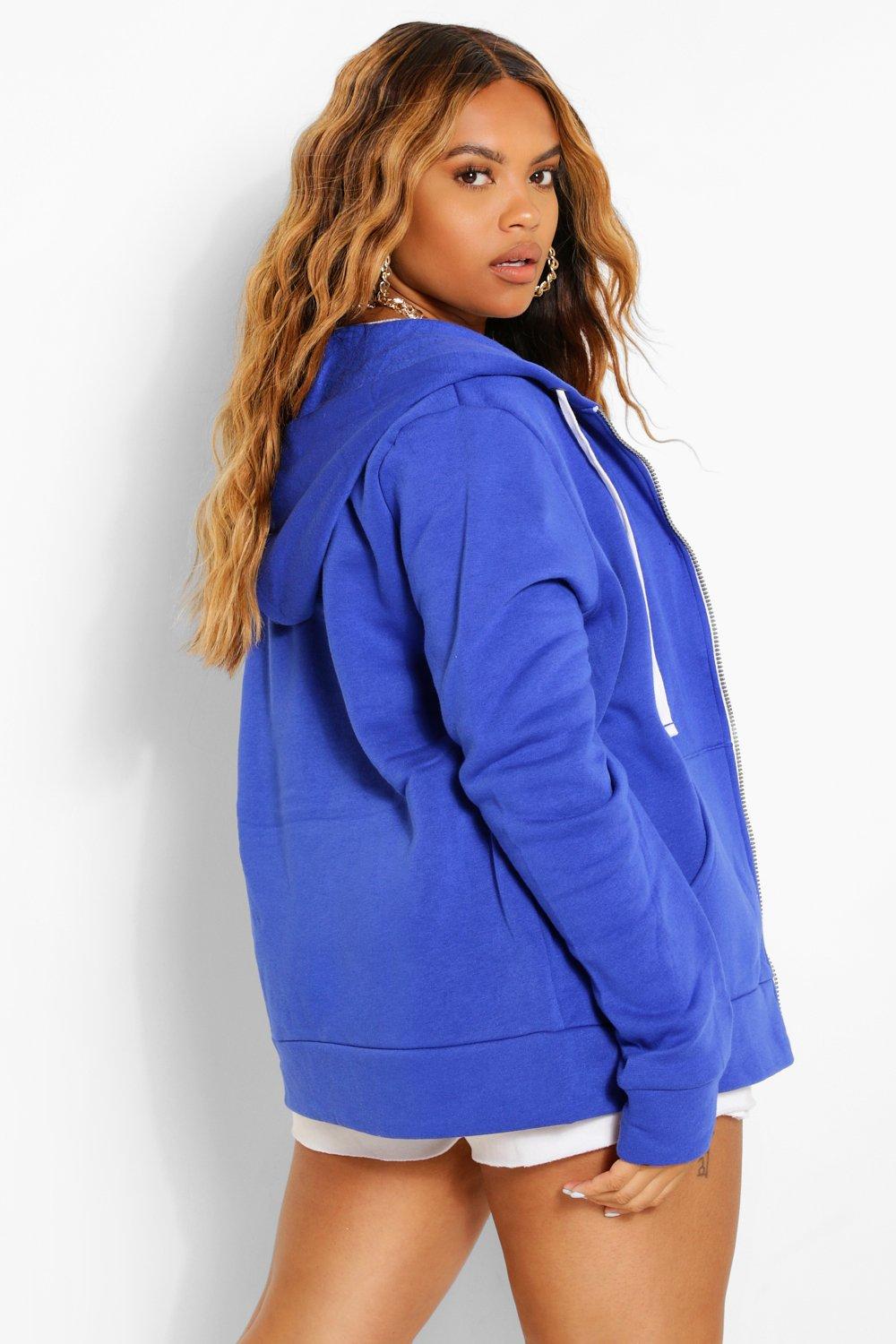 Sweat a capuche discount bleu electrique femme